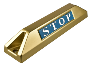 高品質鋁合金駐車擋 </br> STOP銘板 (F)