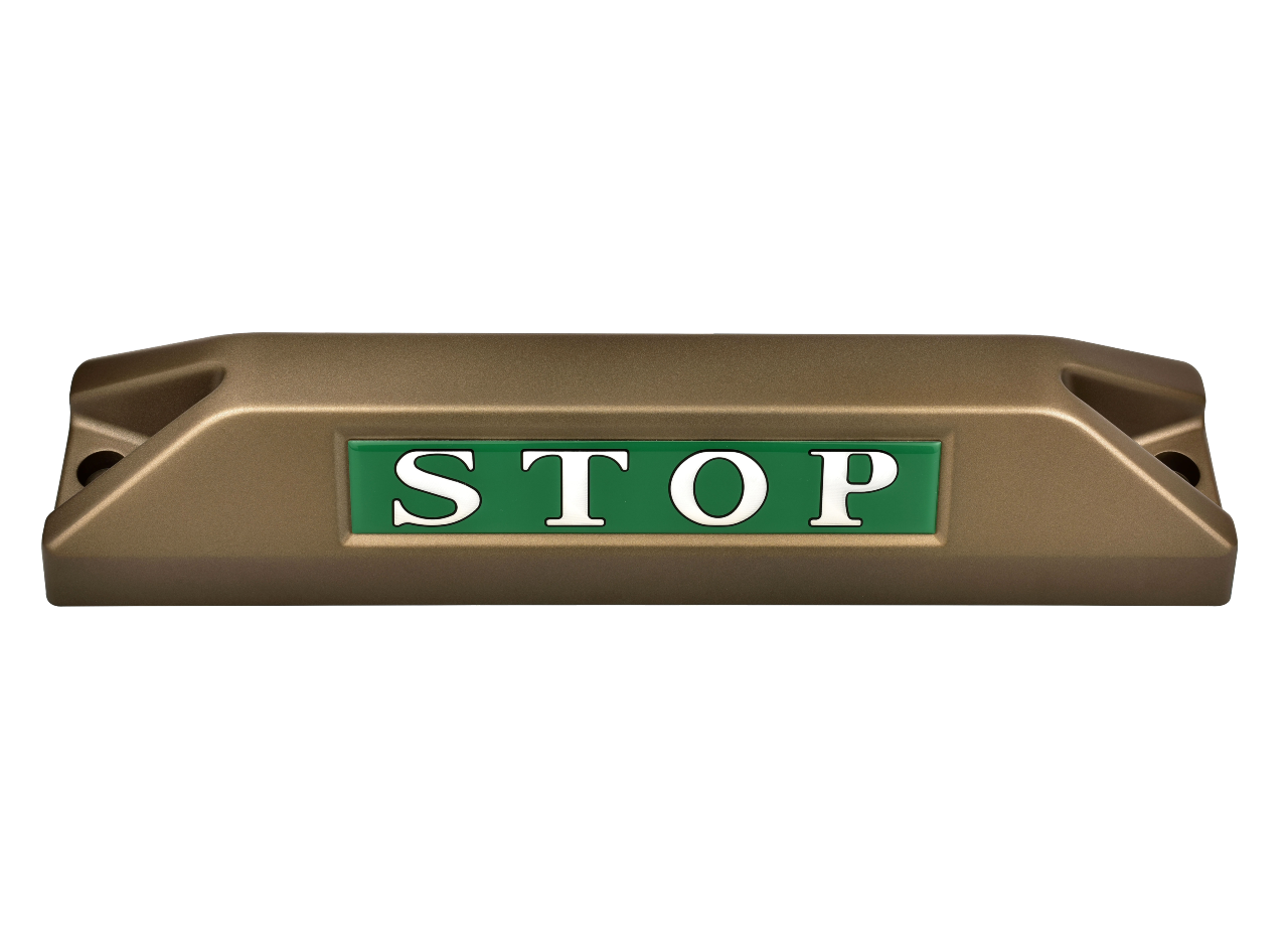高品質鋁合金駐車擋 </br> STOP銘板 (F)
