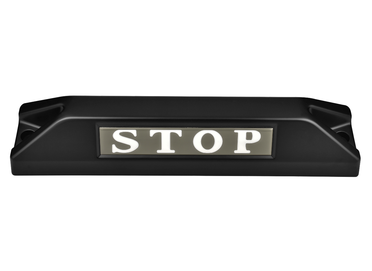 高品質鋁合金駐車擋 </br> STOP銘板 (F)