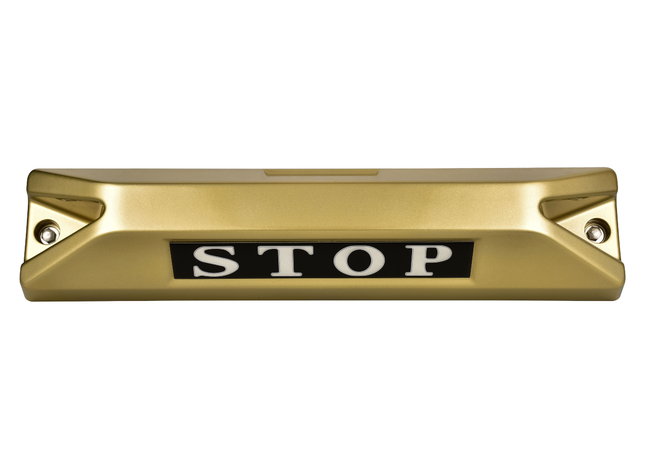 高品質鋁合金駐車擋 </br> STOP銘板 (F)